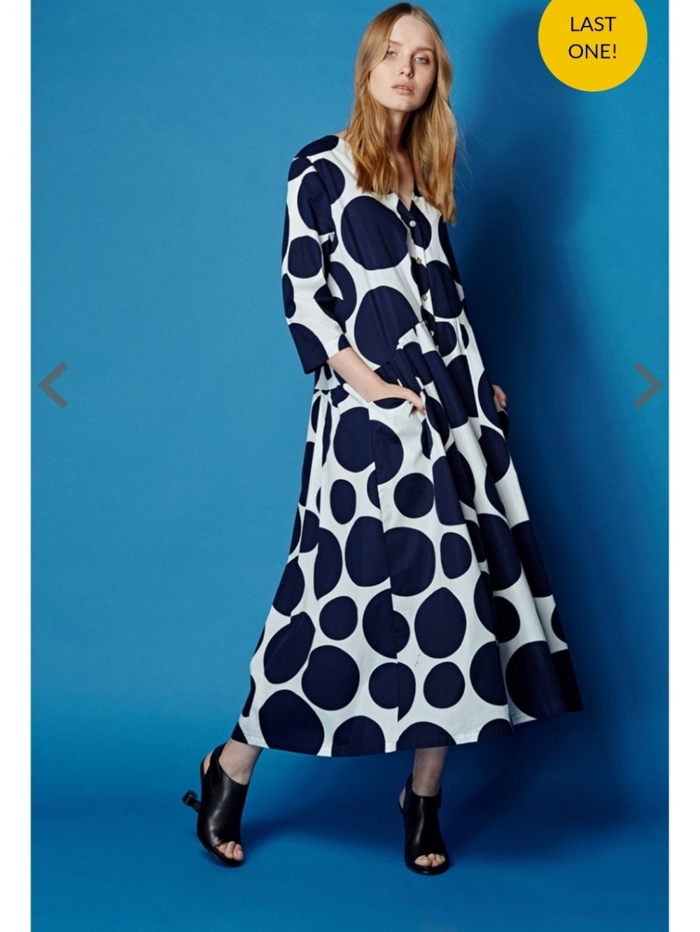 Alembika Bold Circular Print Shirt Dress Sz 3 Very Cute